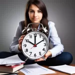 Clock watching student