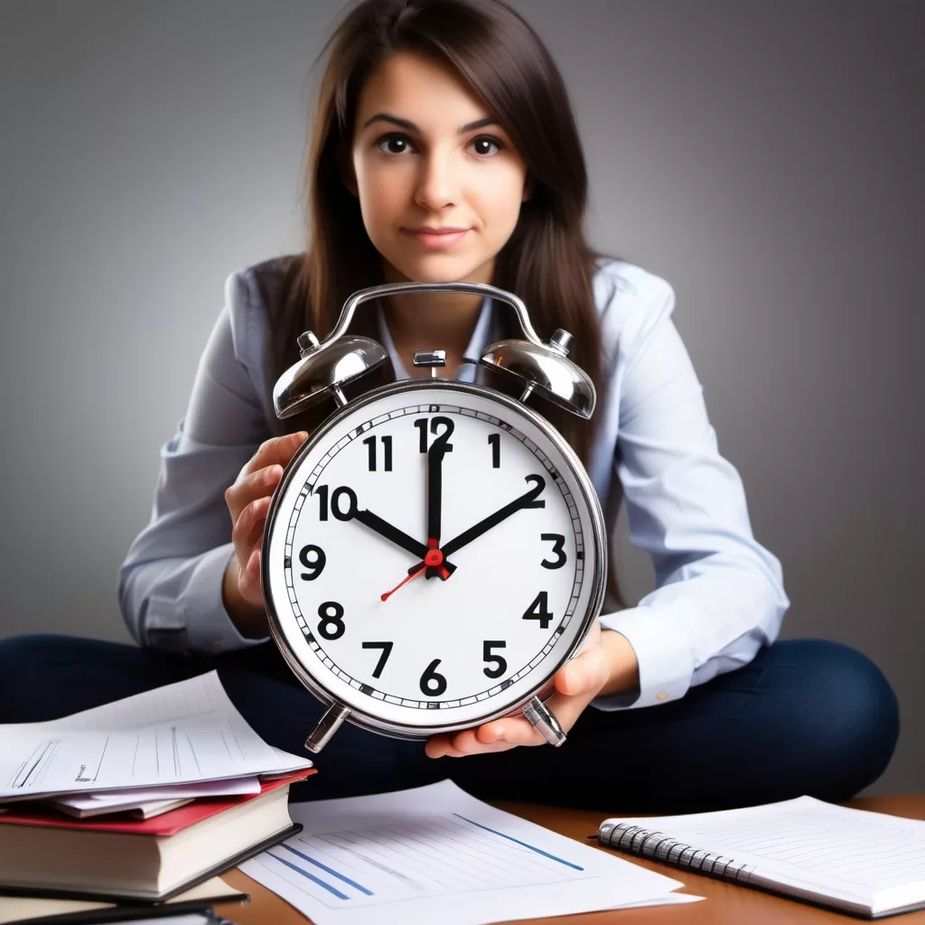 Clock watching student